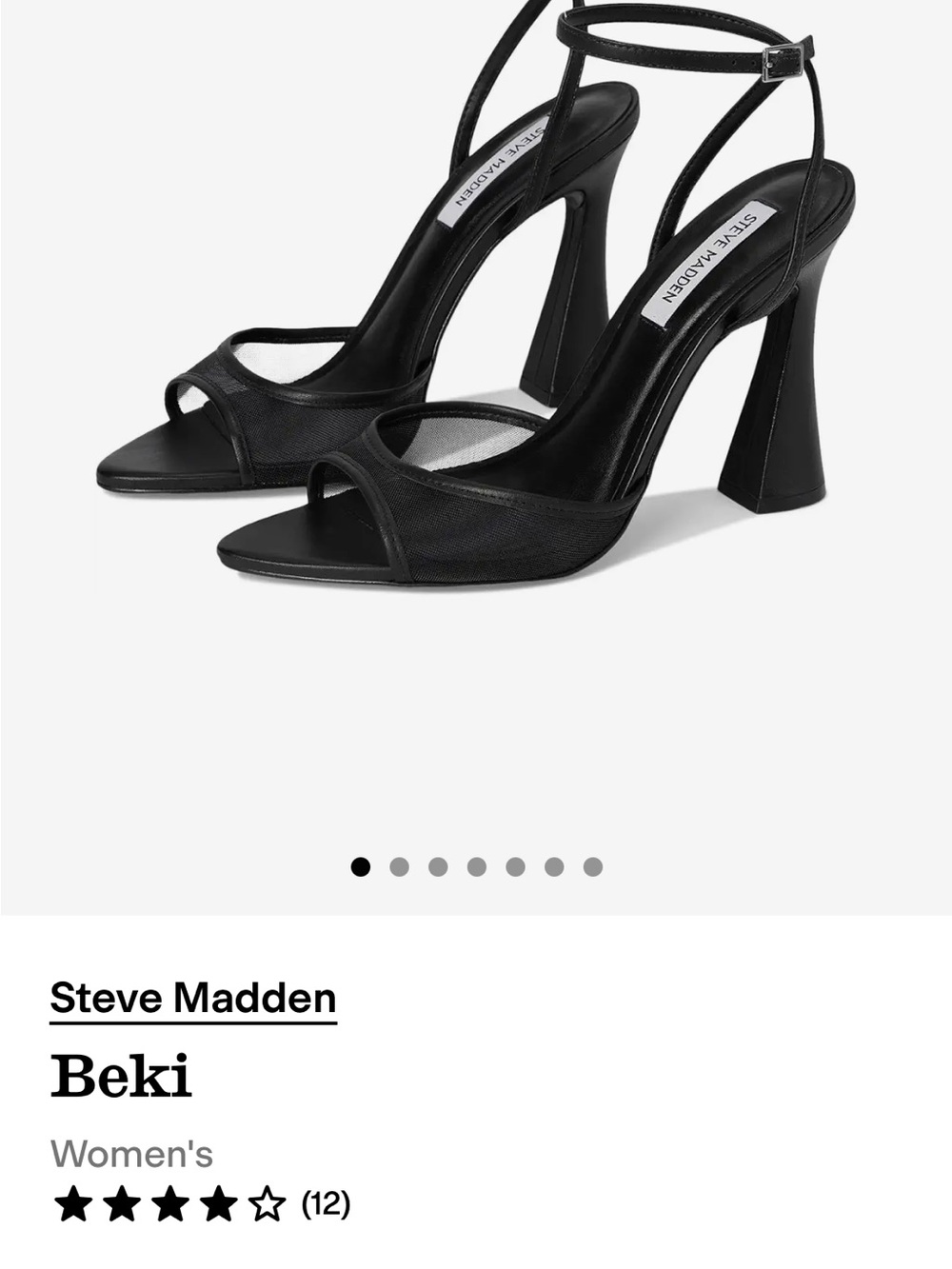 Steve Madden Black Strappy Heel Sandals (worn once)